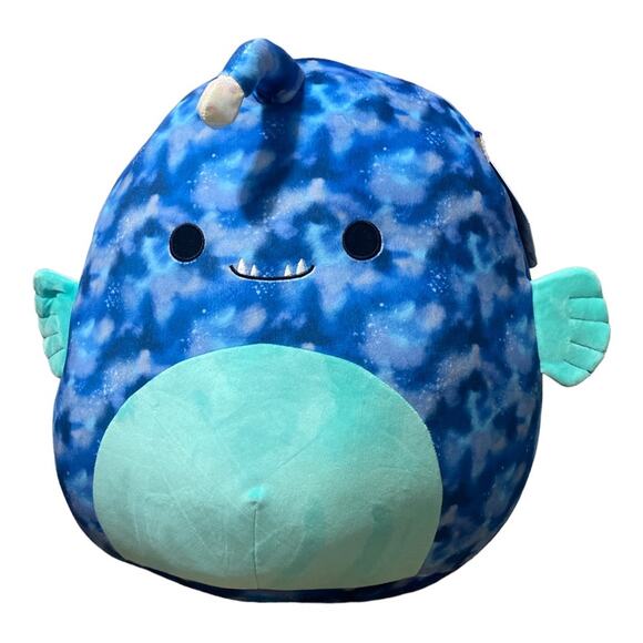 SQUISHMALLOWS DEEZO The Anglerfish Blue Tie Dye 16" Plush First To Market New - Picture 1 of 6